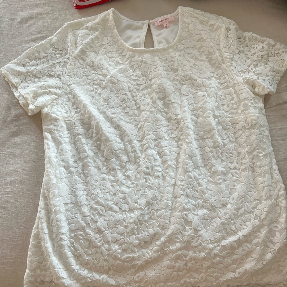 Elegant White Lace Top